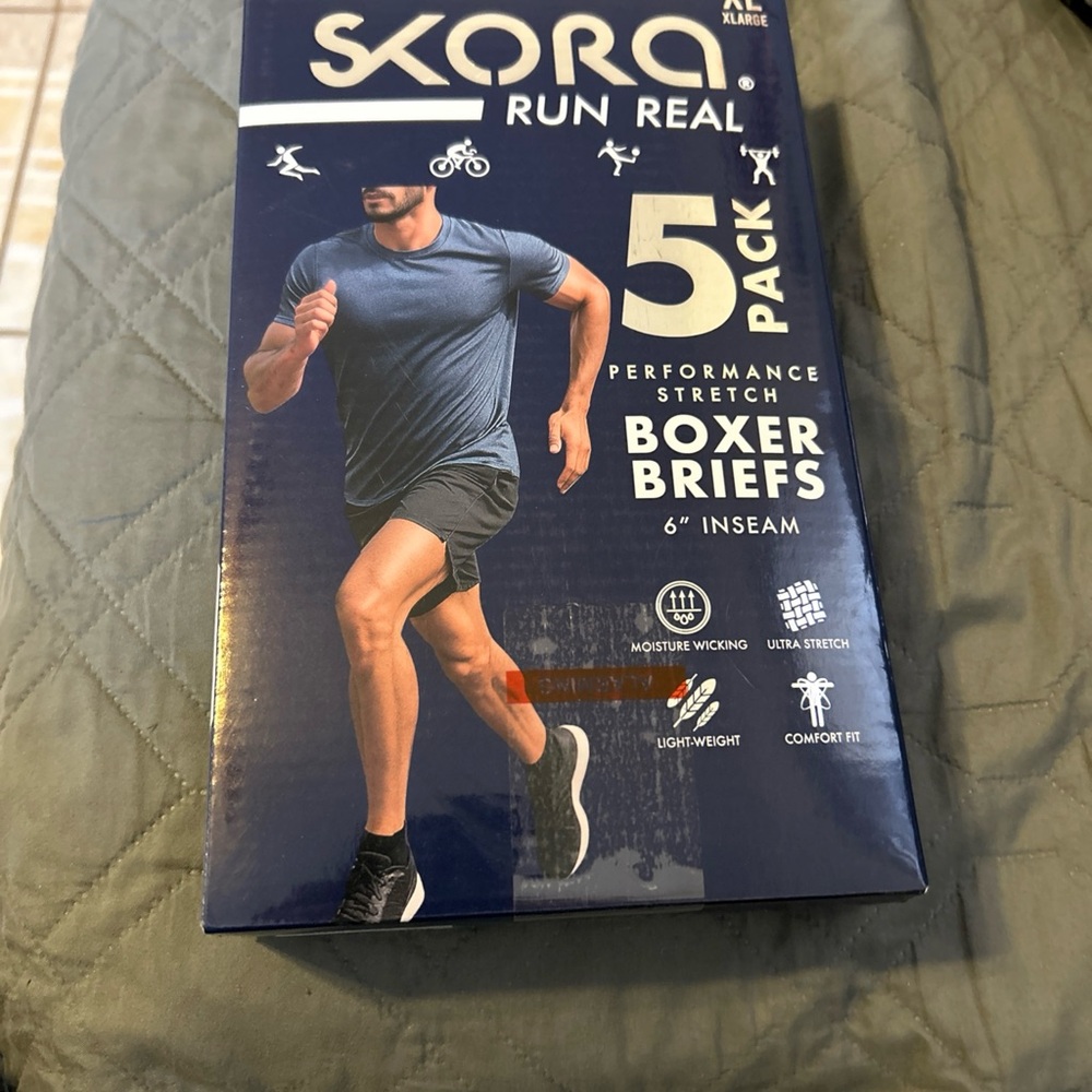 Skora Performance Stretch Boxer Briefs 5-Pack - Navy
